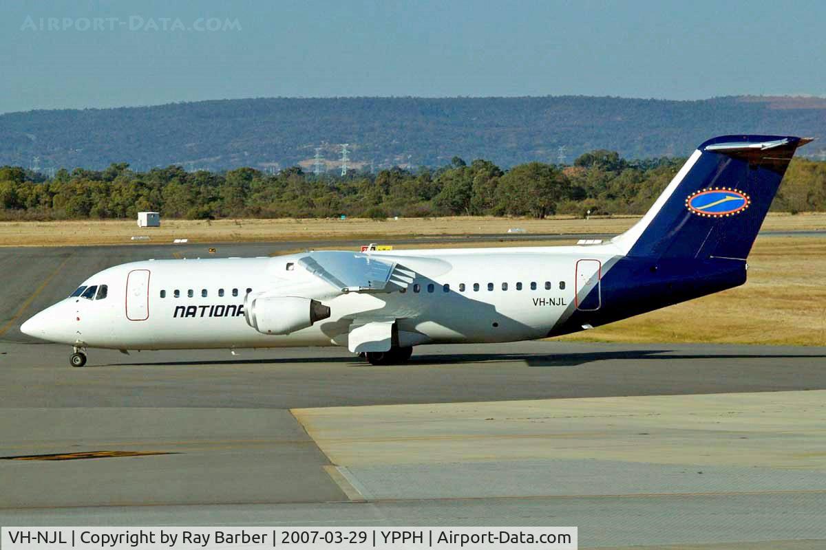 VH-NJL, 1992 British Aerospace BAe.146-300 C/N E3213, BAe 146-300 [E3213] (National Jet Systems) Perth-International~VH 29/03/2007