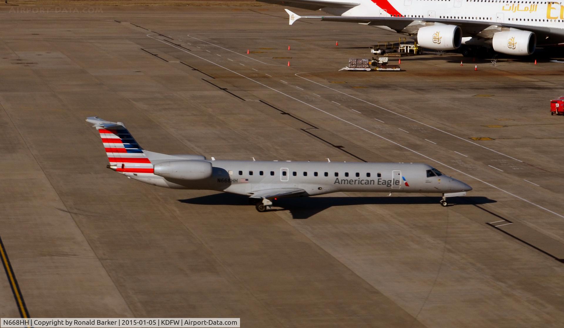 N668HH, 2004 Embraer ERJ-145LR (EMB-145LR) C/N 145785, Taxi DFW