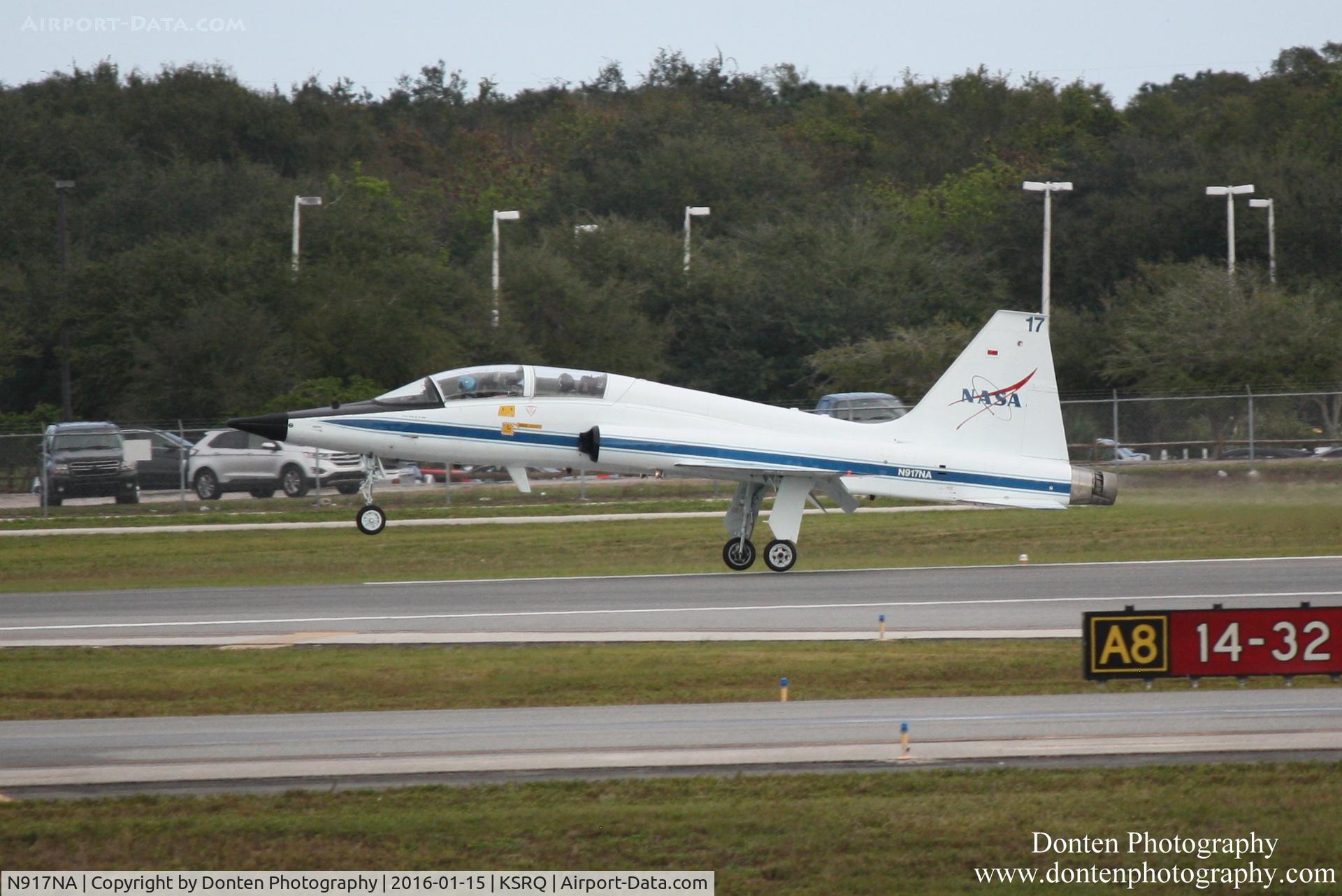 N917NA, 1969 Northrop T-38A C/N 66-8383, NASA 917 (N917NA) arrives at Sarasota-Bradenton International Airport following flight from Ellington Airport