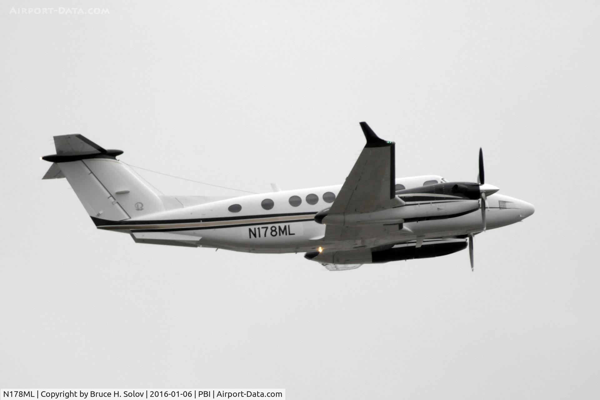N178ML, 1998 Raytheon Aircraft Company B300 C/N FL-170, Takeoff from PBI