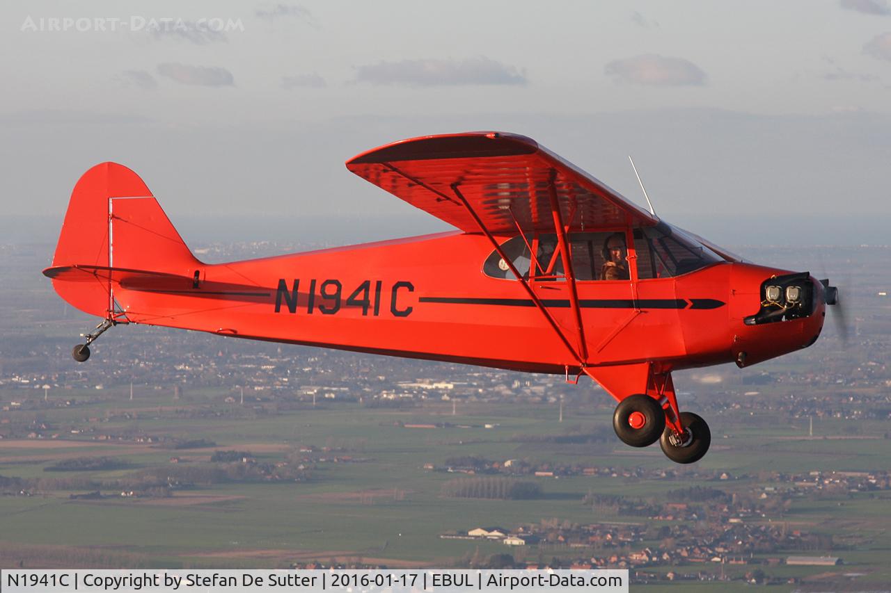 N1941C, 1941 Piper J5A Cub Cruiser C/N 5868, in formation with G-NETY.