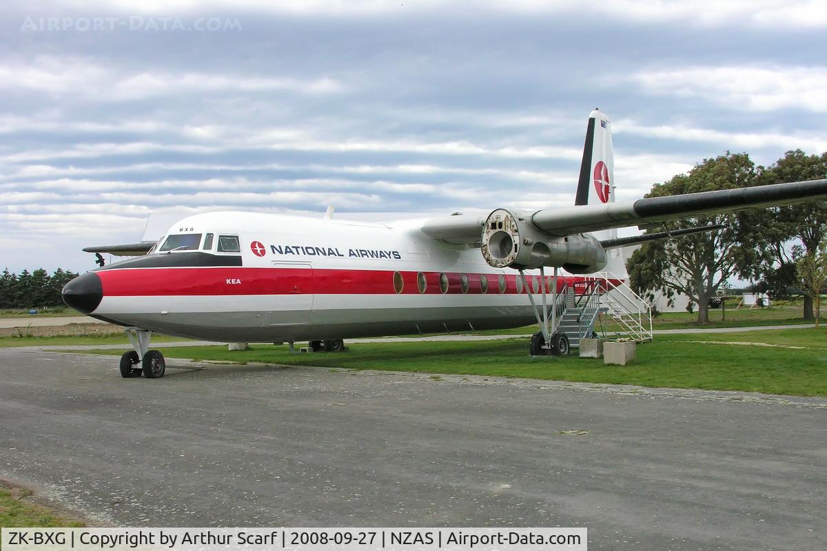 ZK-BXG, 1961 Fokker F.27-100 Friendship C/N 10189, ZK-BXG Ashburton Aviation Museum 2008. This aircraft has now moved to Ferrymead in Christchurch NZ