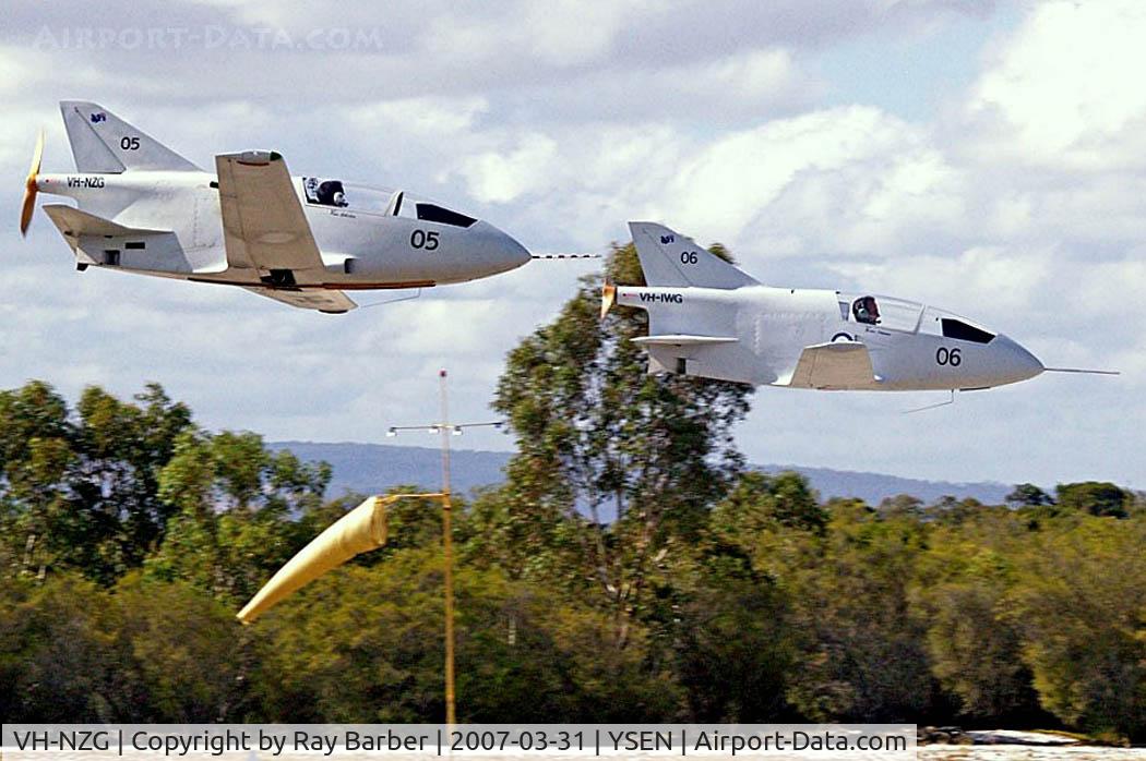 VH-NZG, 2004 Bede BD-5B C/N BD-5963, Bede BD-5B [BD-5963] Serpentine~VH 31/03/2007. Pilot Peter Gilbertson. In close formation VH-IWG