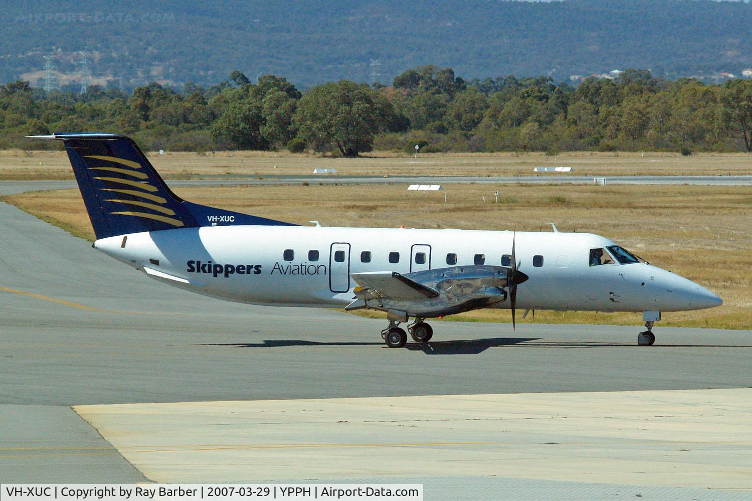 VH-XUC, 1990 Embraer EMB-120ER Brasilia C/N 120208, VH-XUC   Embraer Emb-120RT Brasilia [120208] (Skipper Aviation) Perth-International~VH 29/03/2007