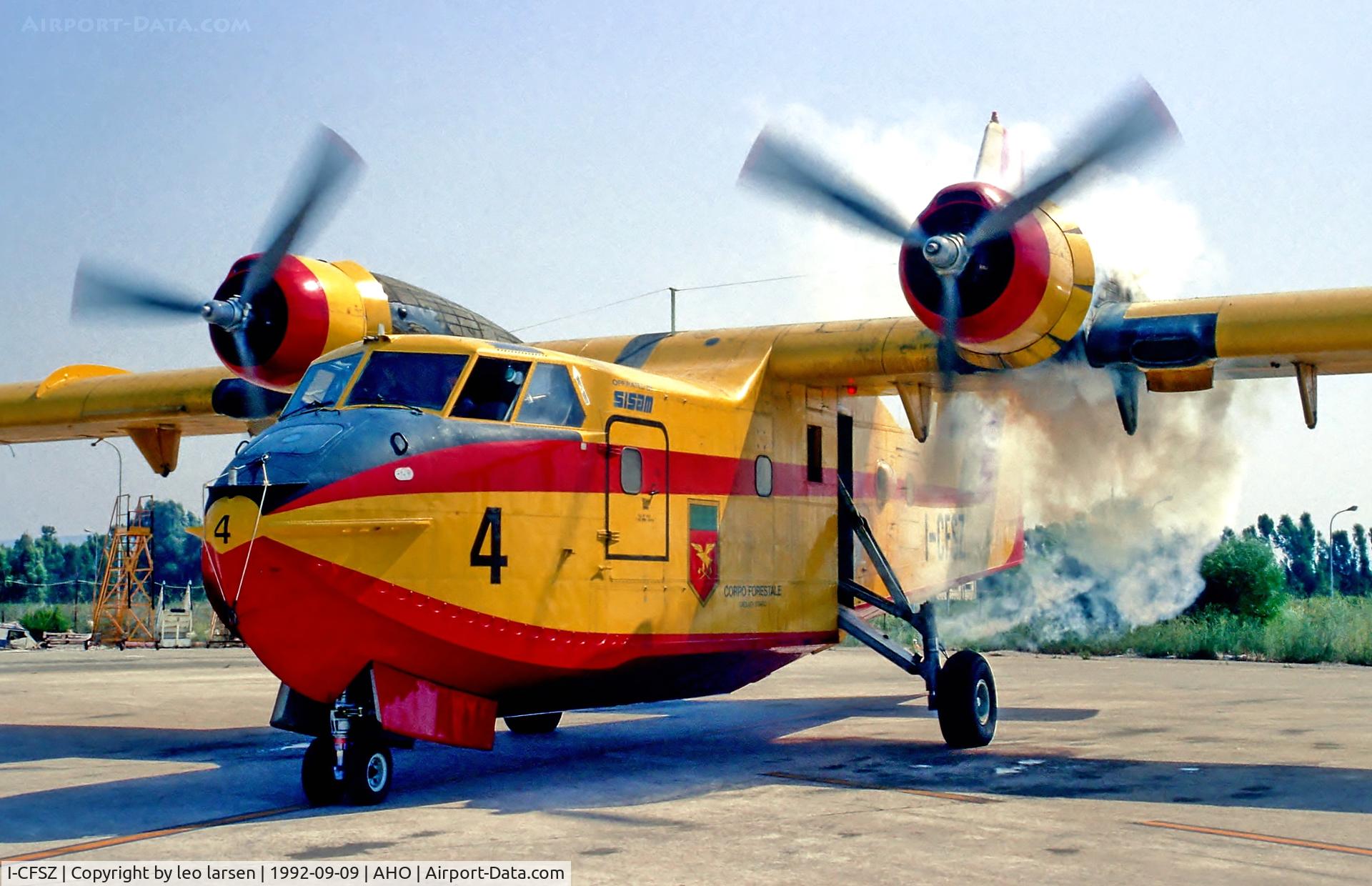 I-CFSZ, Canadair CL-215-V (CL-215-1A10) C/N 1108, AHO Alghero 9.9.92