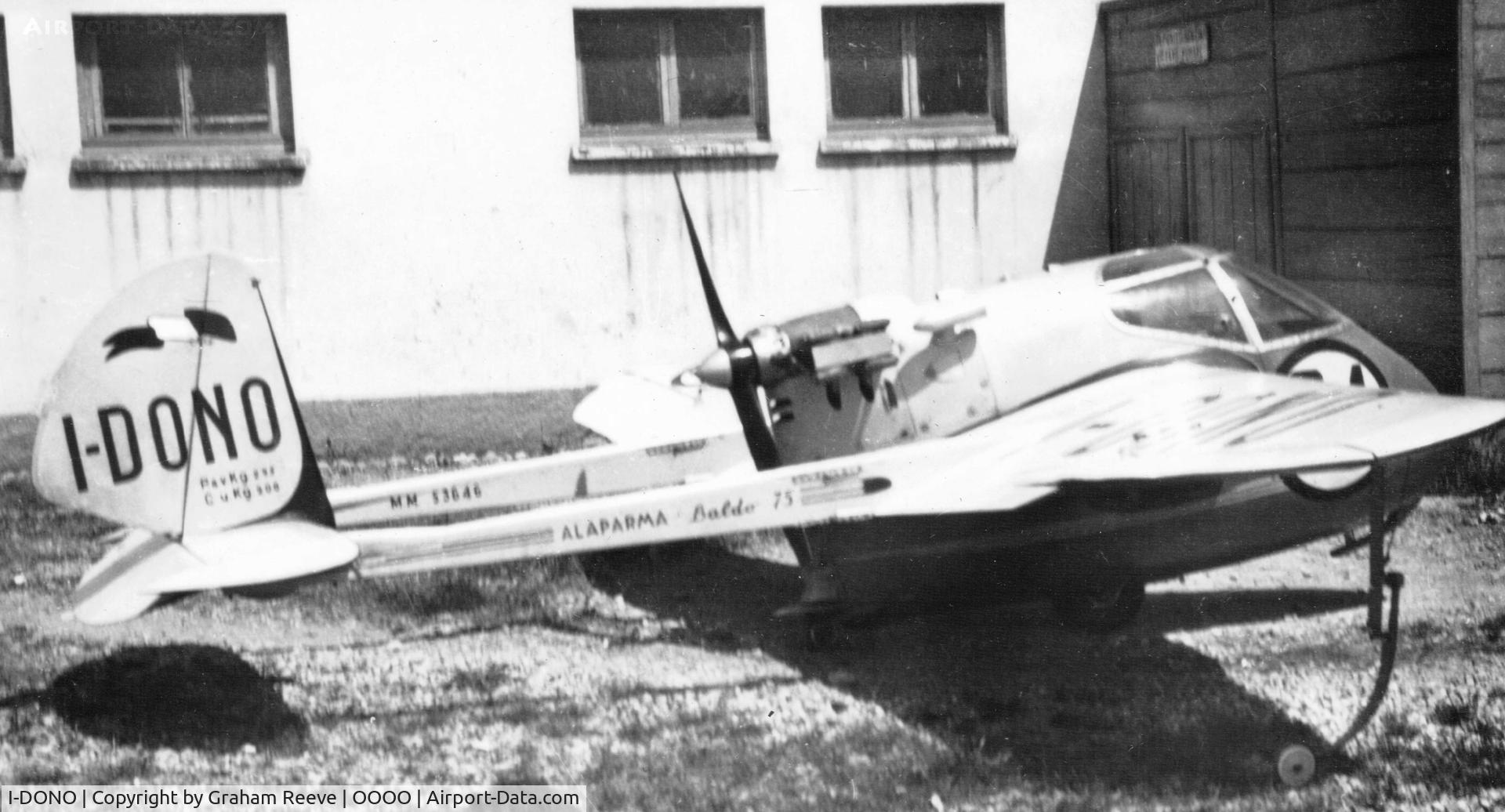 I-DONO, Baldo Baldo 75 C/N 0000, Recently discovered photograph, hence no information.