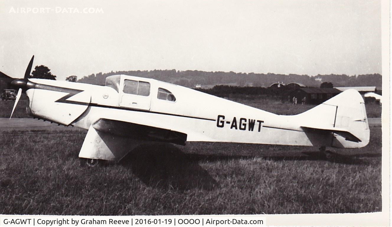 G-AGWT, Miles M7A Nighthawk C/N 286, Recently discovered photograph, hence no information.