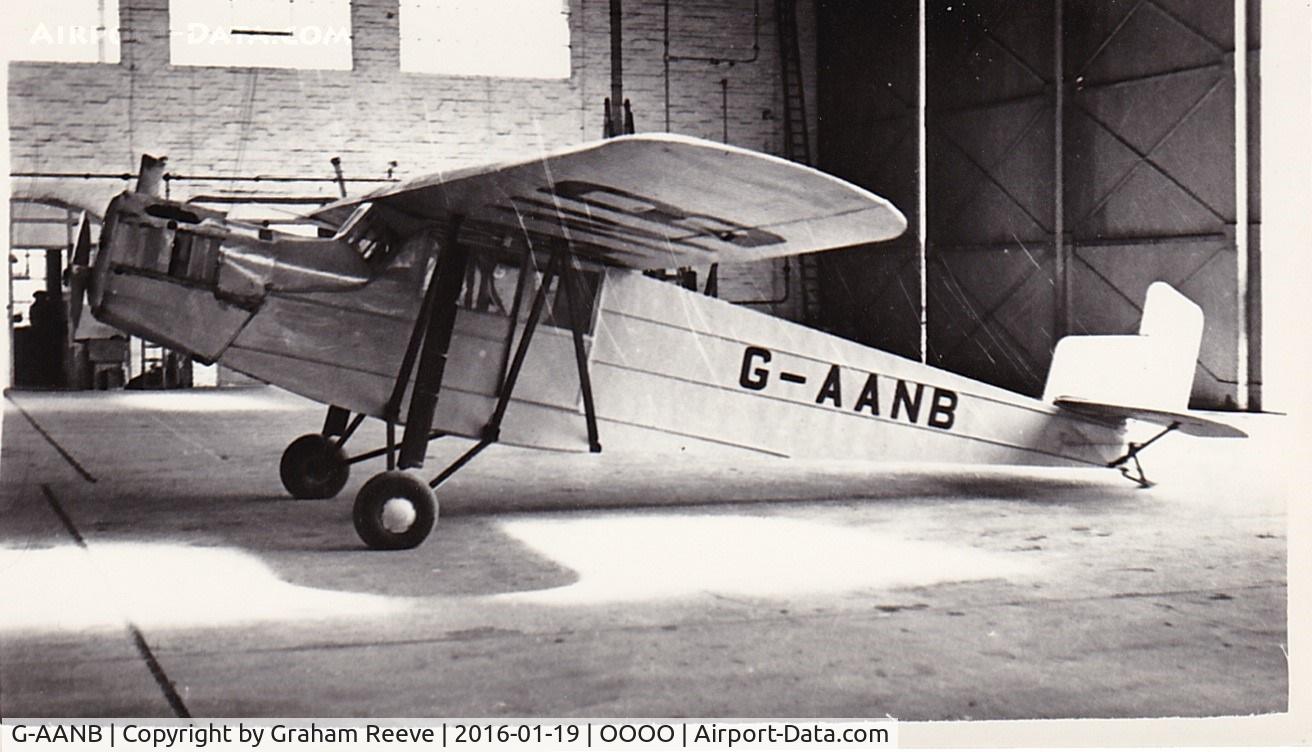 G-AANB, Desoutter MKI C/N D15, Recently discovered photograph, hence no information.