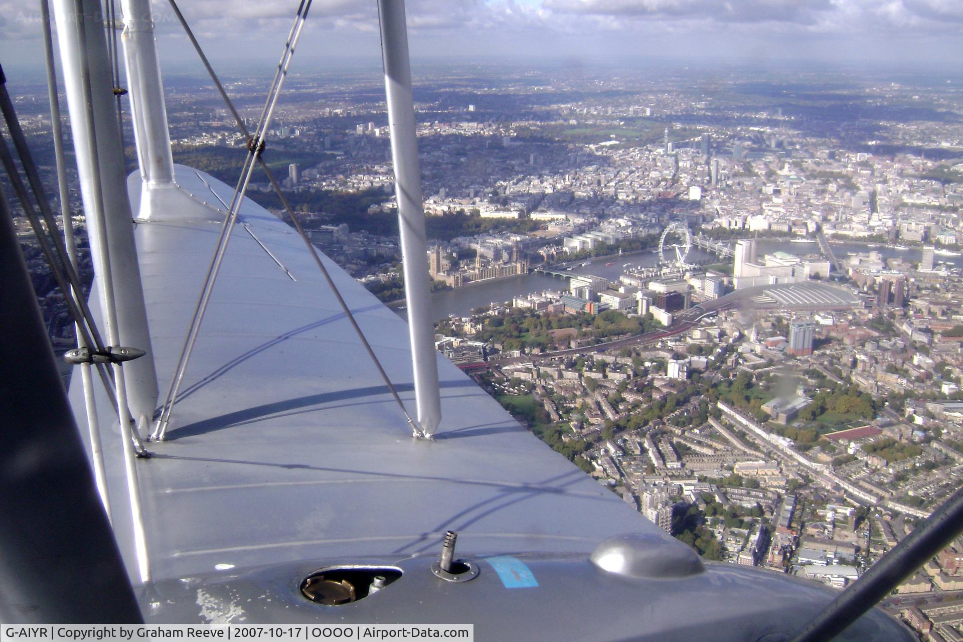 G-AIYR, 1943 De Havilland DH-89A Dominie/Dragon Rapide C/N 6676, London pictured from G-AIYR.