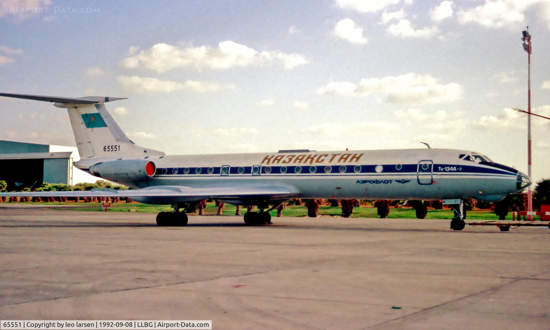 65551, 1984 Tupolev TU-134AK-3 C/N 66212, Tel Aviv 8.9.92