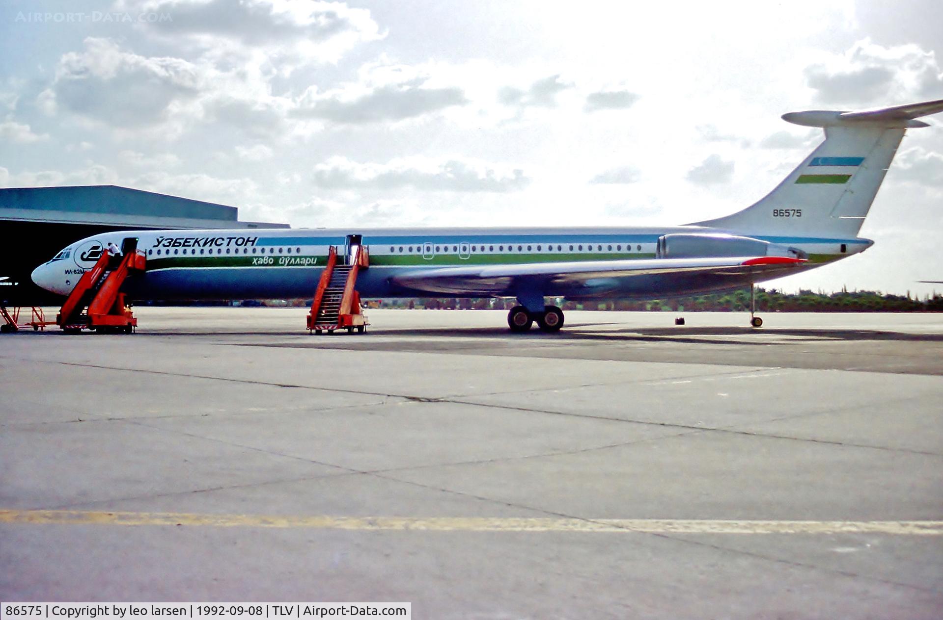86575, 1986 Ilyushin Il-62M C/N 1647928, Tel Aviv 8.9.92
