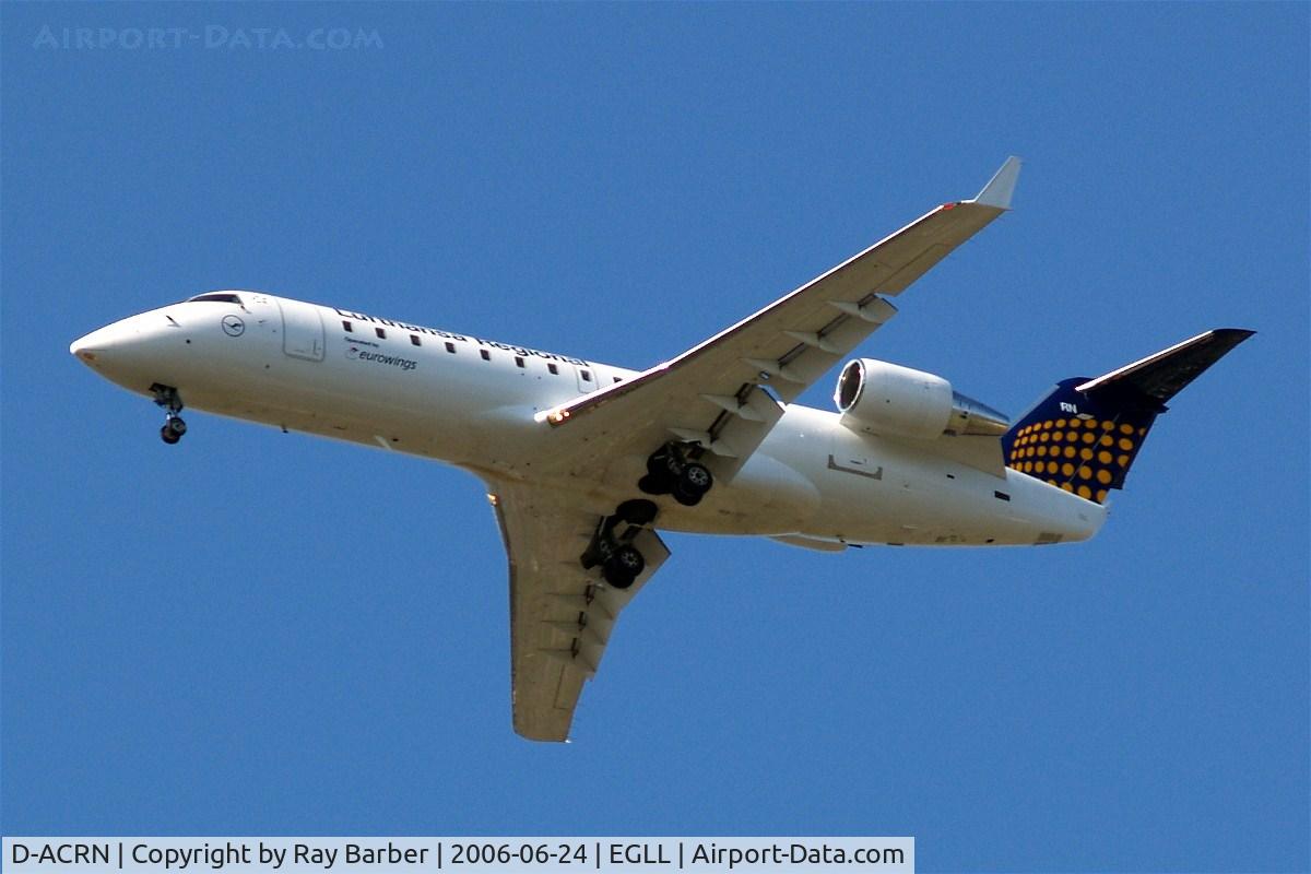 D-ACRN, 2001 Canadair CRJ-200LR (CL-600-2B19) C/N 7486, Canadair CRJ-200LR [7486] (Lufthansa Regional) Home~G 24/06/2006