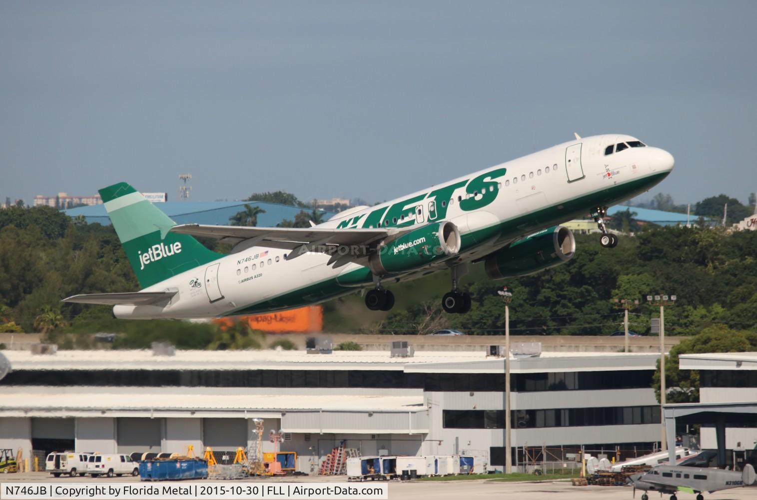 N746JB, 2008 Airbus A320-232 C/N 3622, New York Jets