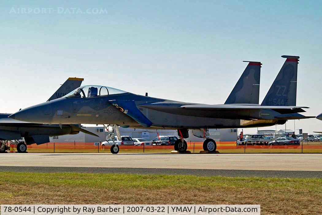 78-0544, McDonnell Douglas F-15C Eagle C/N 0535/C077, McDonnell Douglas F-15C Eagle [0535] (United States Air Force) Avalon~VH 22/03/2007