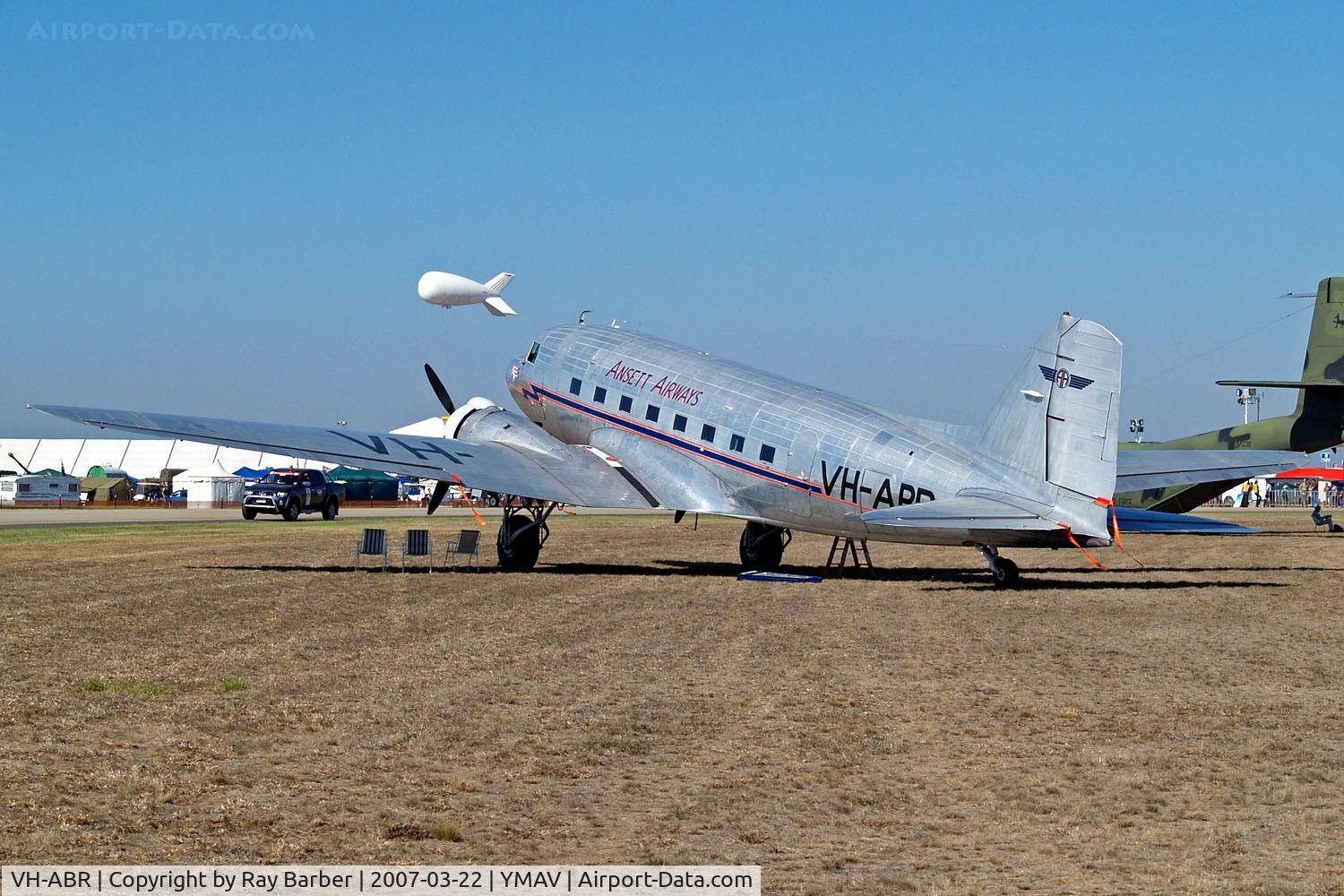 VH-ABR, 1938 Douglas DC-3-232A C/N 2029, Douglas DC-3 232A [2029] (Ansett Australia) Avalon~VH 22/03/2007