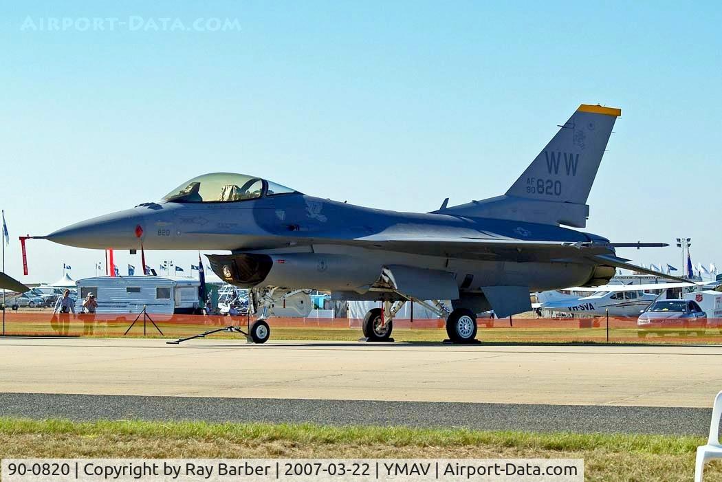 90-0820, General Dynamics F-16CJ Fighting Falcon C/N CC-20, General Dynamics F-16CJ Fighting Falcon [CC-20] (United States Air Force) Avalon~VH 22/03/2007