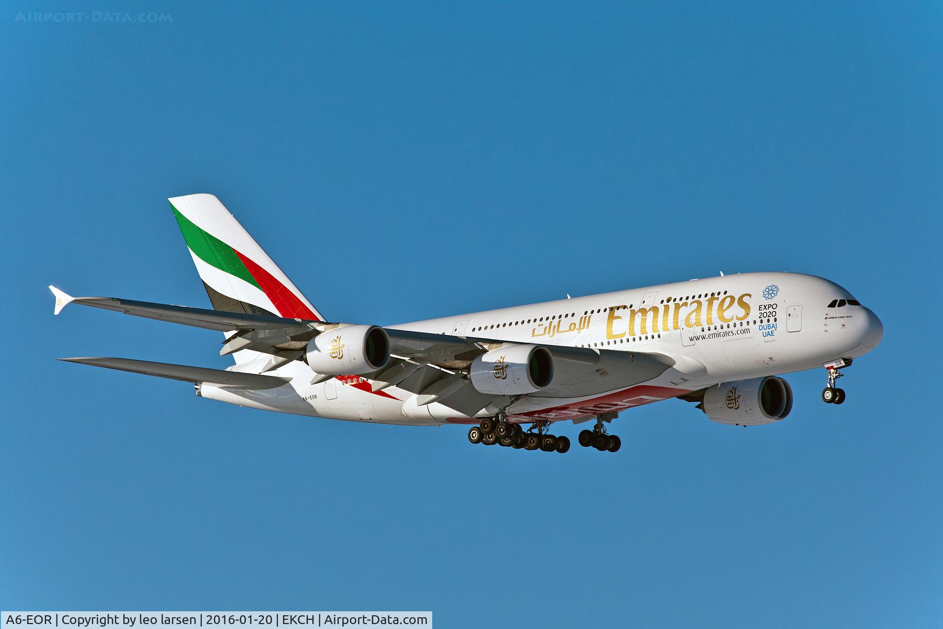 A6-EOR, 2015 Airbus A380-861 C/N 202, Copenhagen 20.1.16