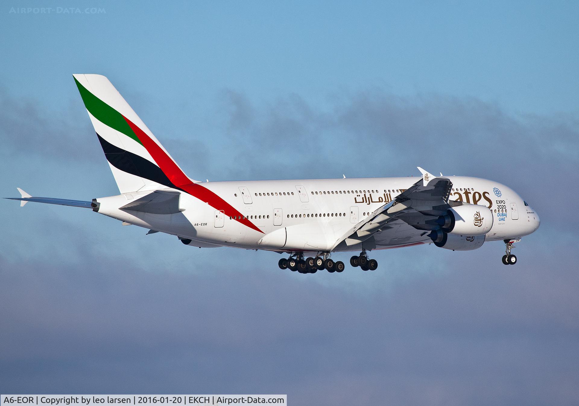 A6-EOR, 2015 Airbus A380-861 C/N 202, Copenhagen 20.1.16