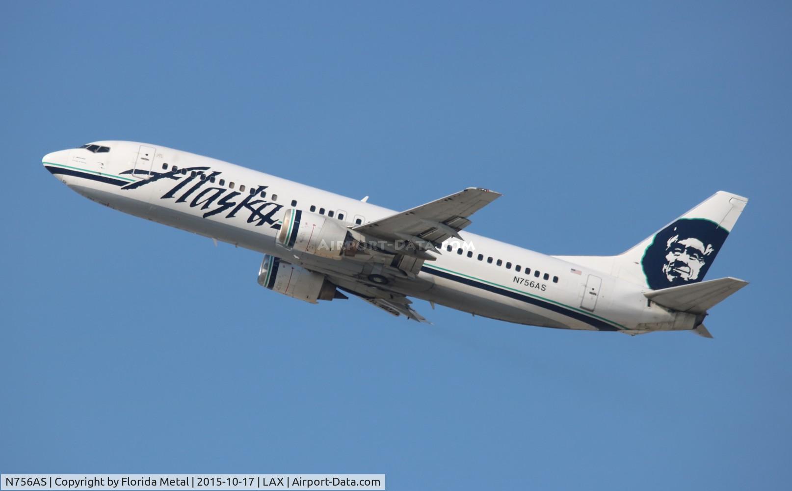 N756AS, 1992 Boeing 737-4Q8 C/N 25097, Alaska