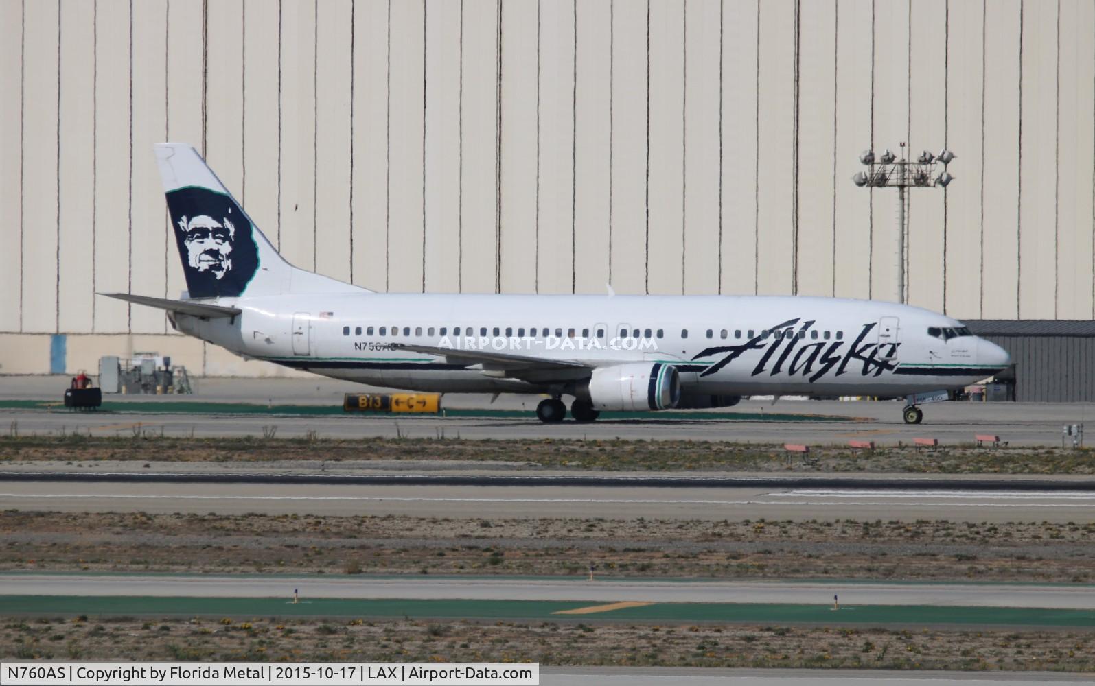 N760AS, 1992 Boeing 737-4Q8 C/N 25098, Alaska Air