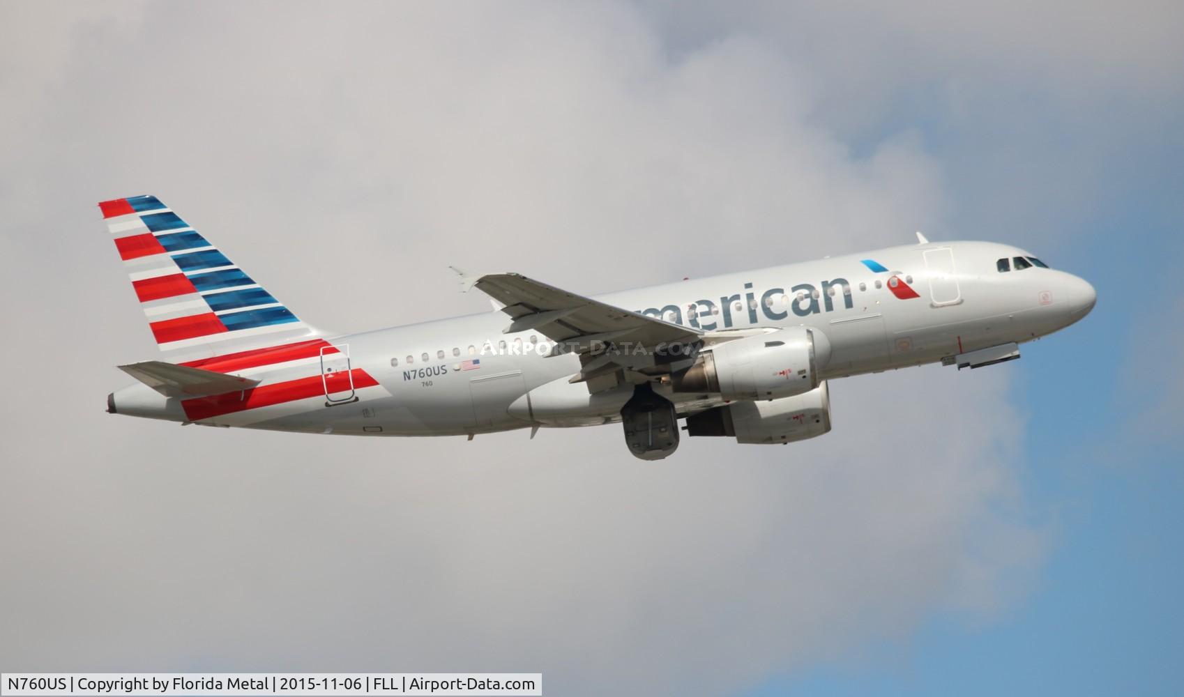 N760US, 2000 Airbus A319-112 C/N 1354, American