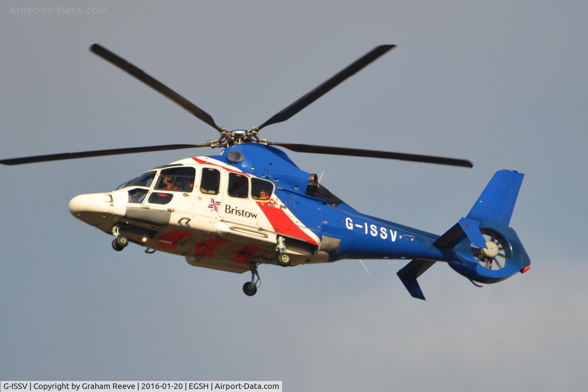 G-ISSV, 2006 Eurocopter EC-155B-1 C/N 6757, Landing at Norwich.