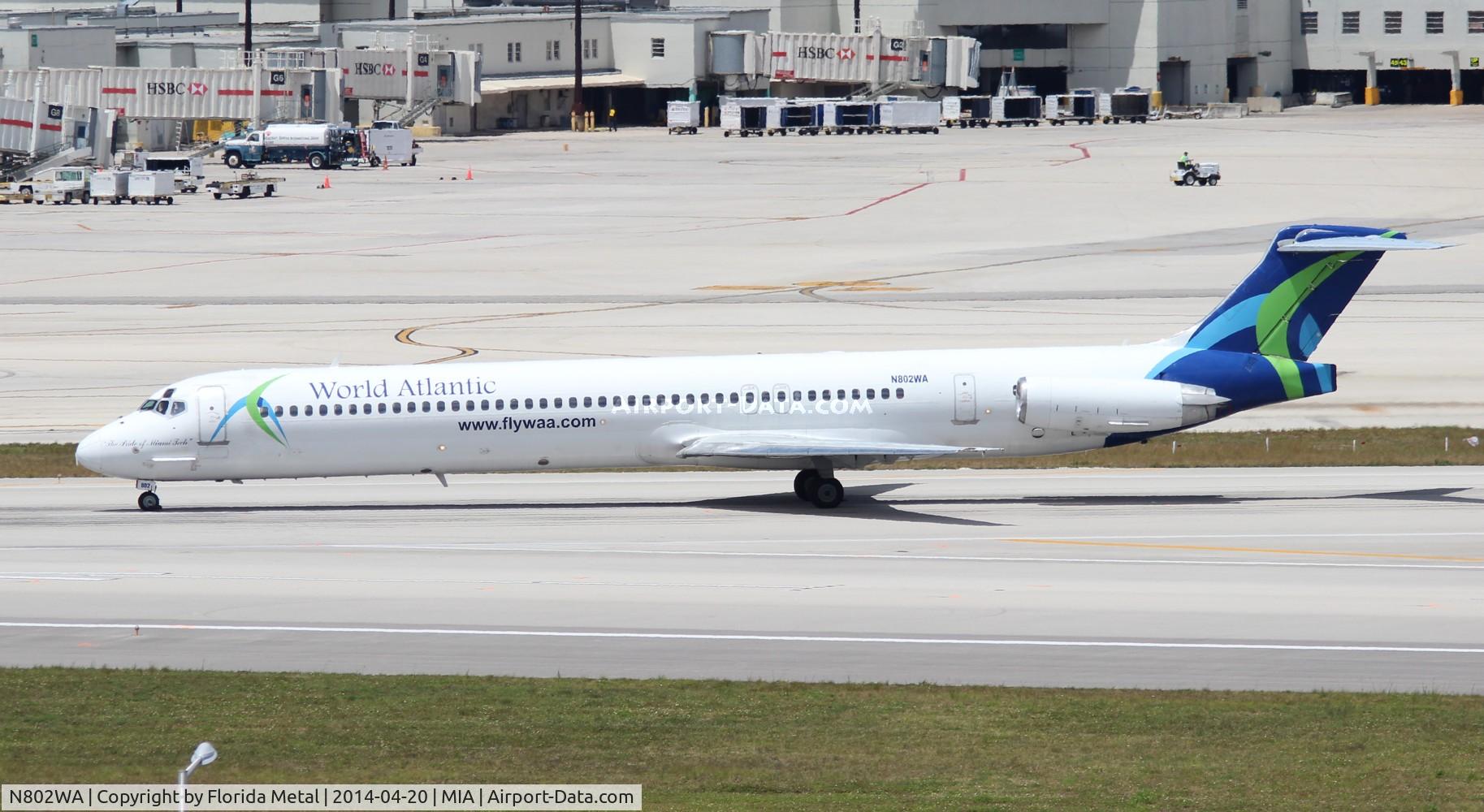 N802WA, 1990 McDonnell Douglas MD-83 (DC-9-83) C/N 53052, World Atlantic