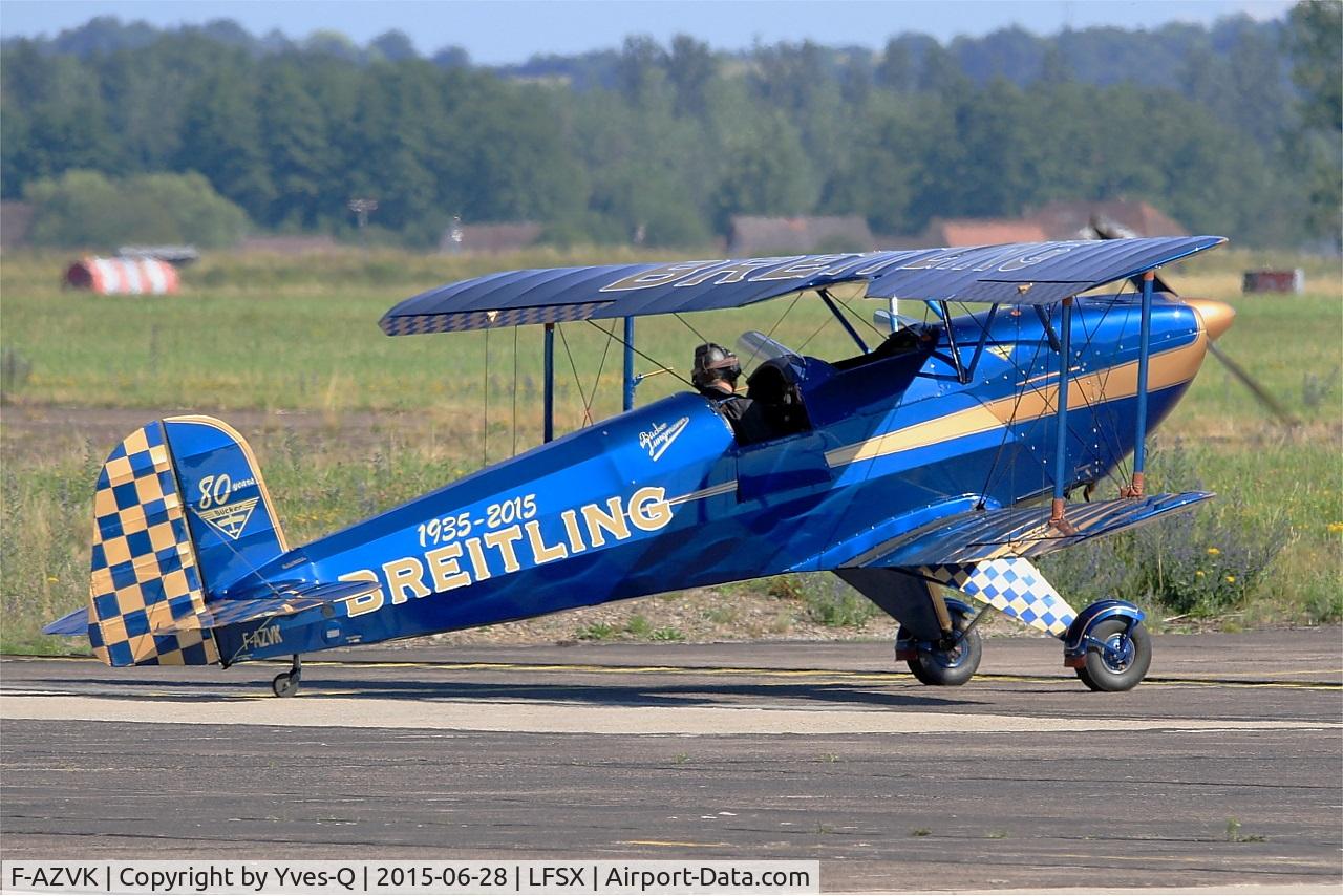 F-AZVK, 1935 Bucker Bu-131 Jungmann C/N 27, Bücker Bu 131B Jungmann, Taxiing to holding point, Luxeuil-St Sauveur Air Base 116 (LFSX) Open day 2015