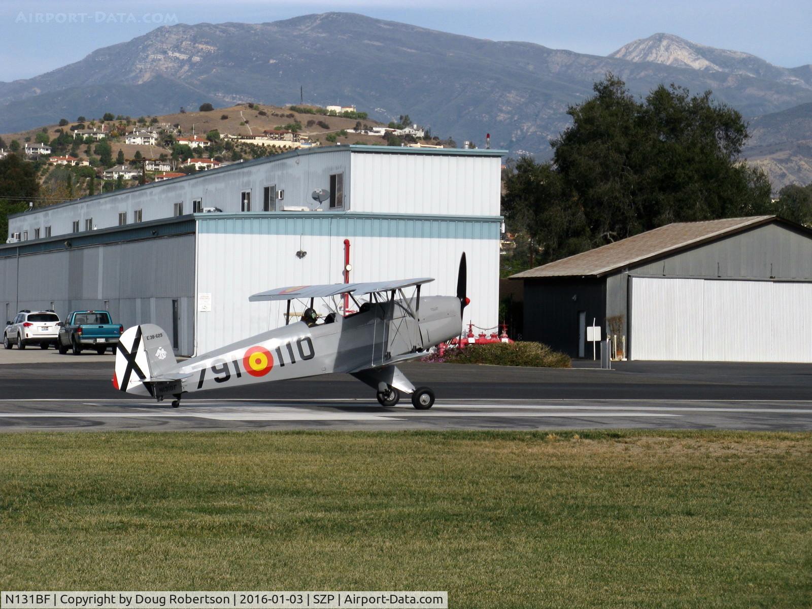 N131BF, 1963 CASA 1-131 Jungmann C/N E3B-629, 1963 C.A.S.A. 1.131 BUCKER JUNGMANN, E.N.M.A. GIV series, Experimental class, takeoff roll Rwy 04