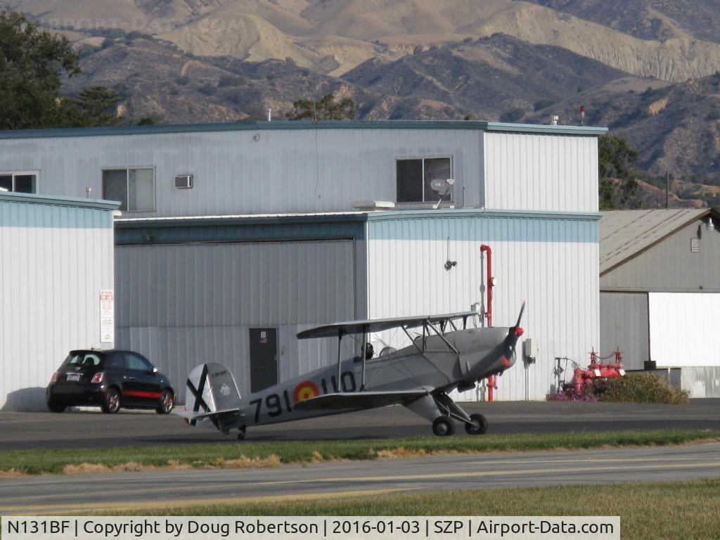 N131BF, 1963 CASA 1-131 Jungmann C/N E3B-629, 1963 C.A.S.A. 1.131 BUCKER JUNGMANN, E.N.M.A. GIV series, Experimental class-will do pattern work today