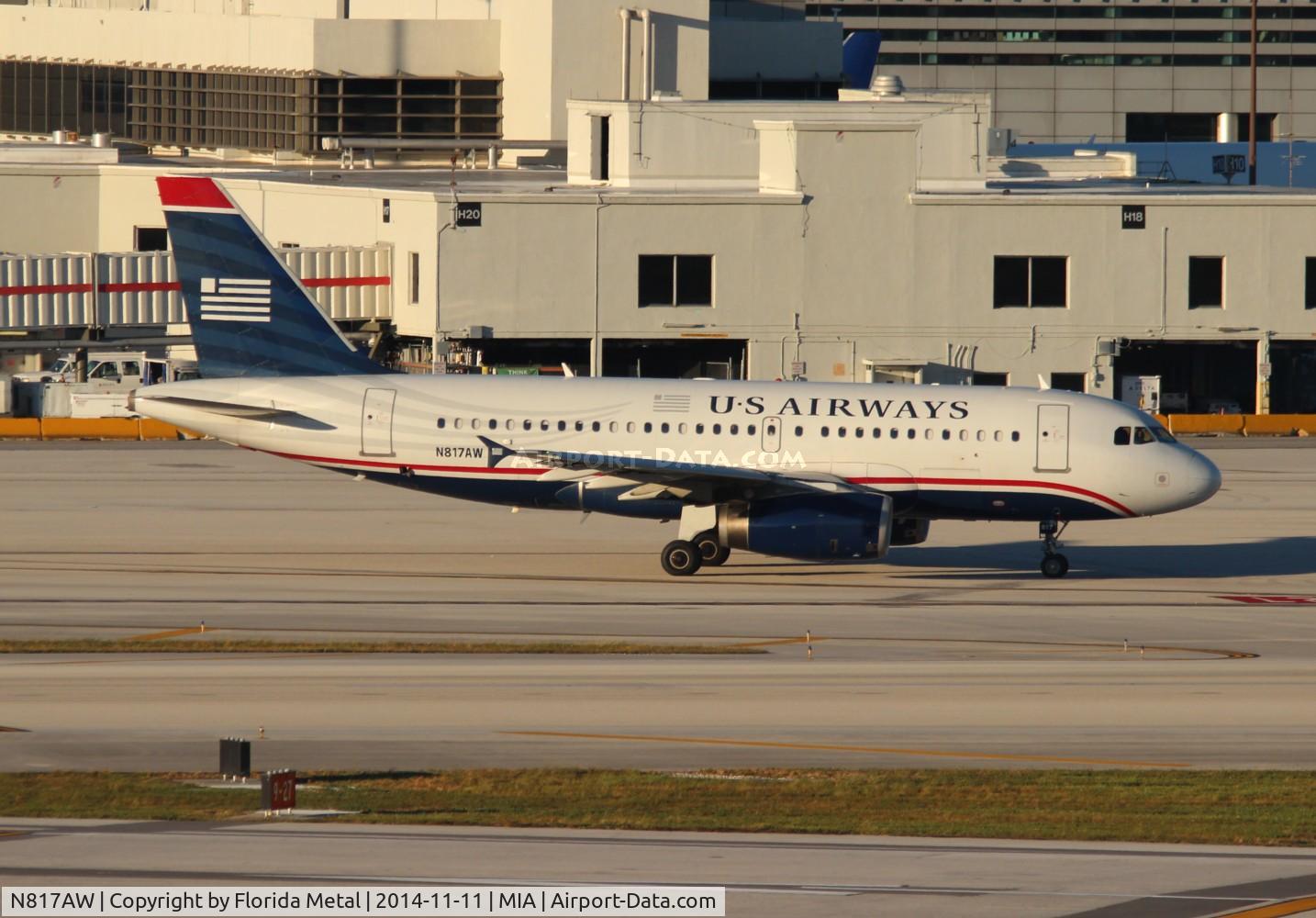 N817AW, 2000 Airbus A319-132 C/N 1373, USAirways