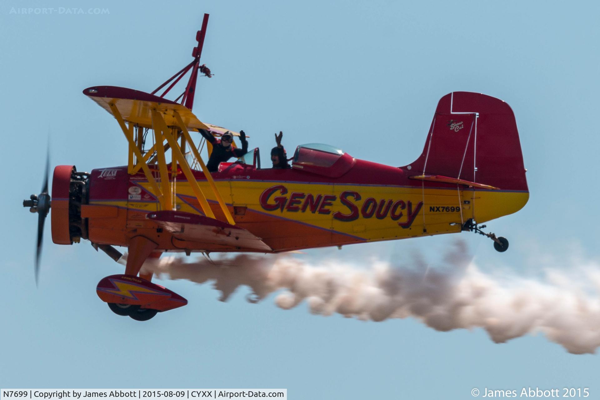 N7699, 1972 Grumman G-164A Show Cat C/N 1004, Gene Soucy doing a fly past at the Abbotsford Airshow, 2015