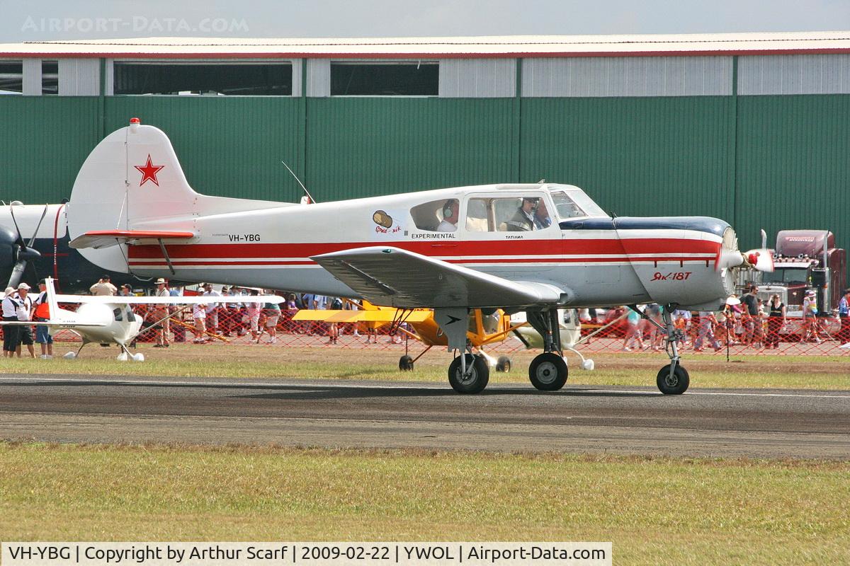 VH-YBG, 1979 Yakovlev Yak-18T C/N 22202034031, VH-YBG Albion Park 2009