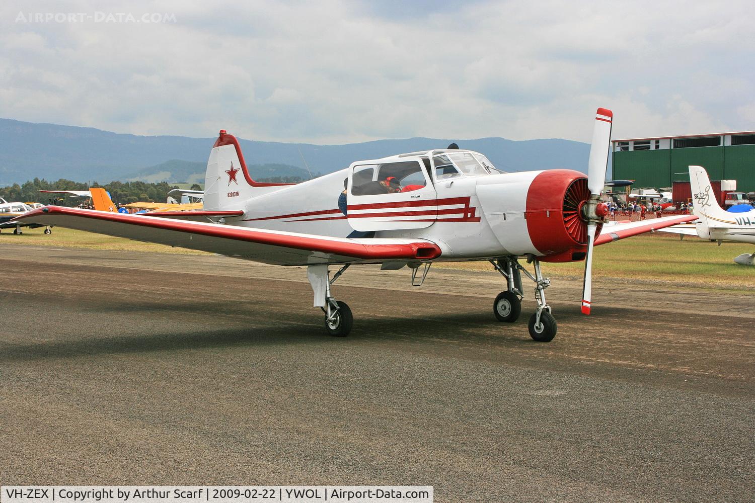 VH-ZEX, 1978 Yakovlev Yak-18T C/N 8201316, VH-ZEX Albion Park NSW 2009