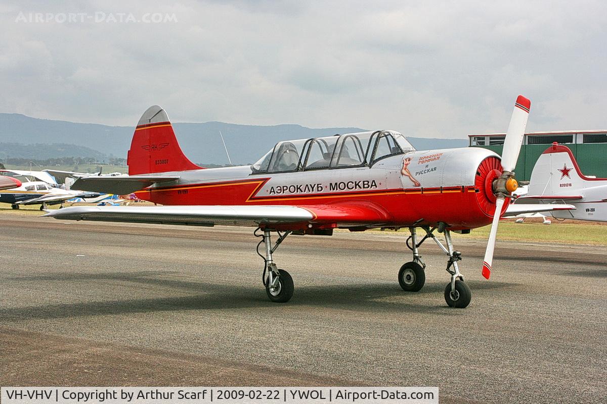 VH-VHV, 1983 Yakovlev Yak-52 C/N 833807, VH-VHV Albion Park NSW 2009 - Wings over Illawarra