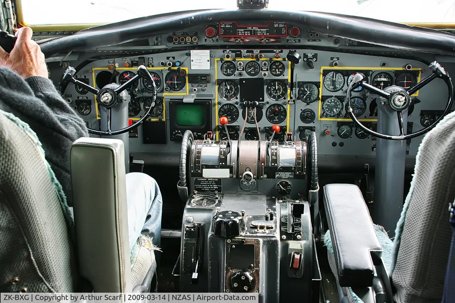 ZK-BXG, 1961 Fokker F.27-100 Friendship C/N 10189, ZK-BXG NZNAC Cockpit time capsule - National Airways Corporation NZ - Ashburton NZ 2009