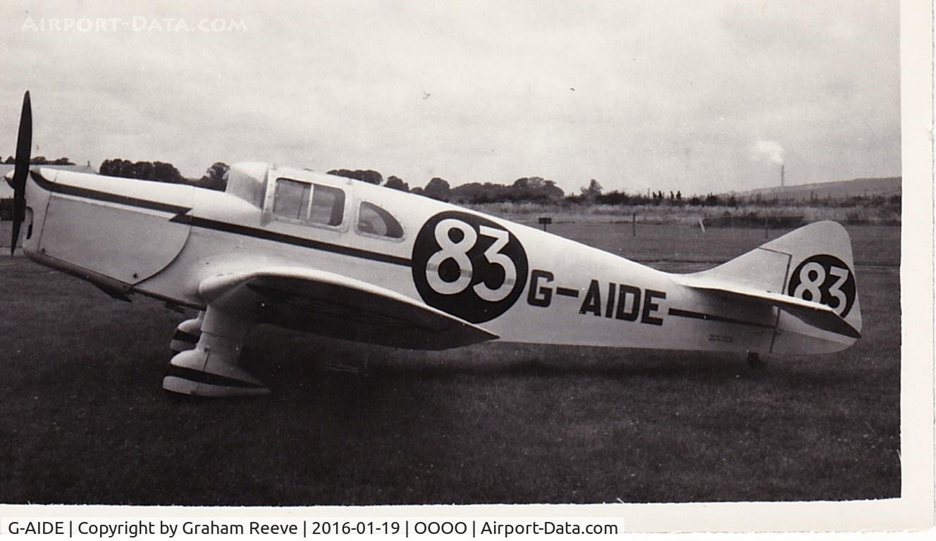 G-AIDE, 1938 Miles M.17 Monarch C/N 793, Recently discovered photograph.