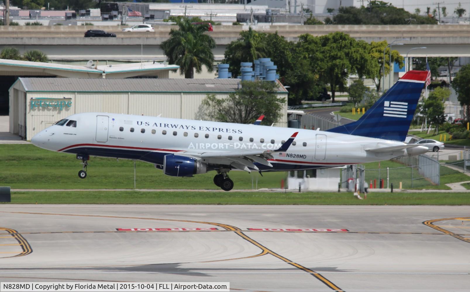 N828MD, 2005 Embraer 170SU (ERJ-170-100SU) C/N 17000048, USAirways