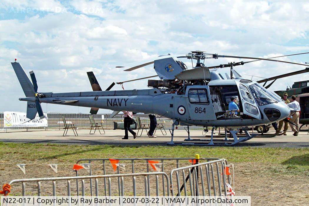 N22-017, Aerospatiale AS-350BA Ecureuil C/N 1755, Aerospatiale AS.350BA Ecureuil [1755] (Royal Australian Navy) Avalon~VH 22/03/2007