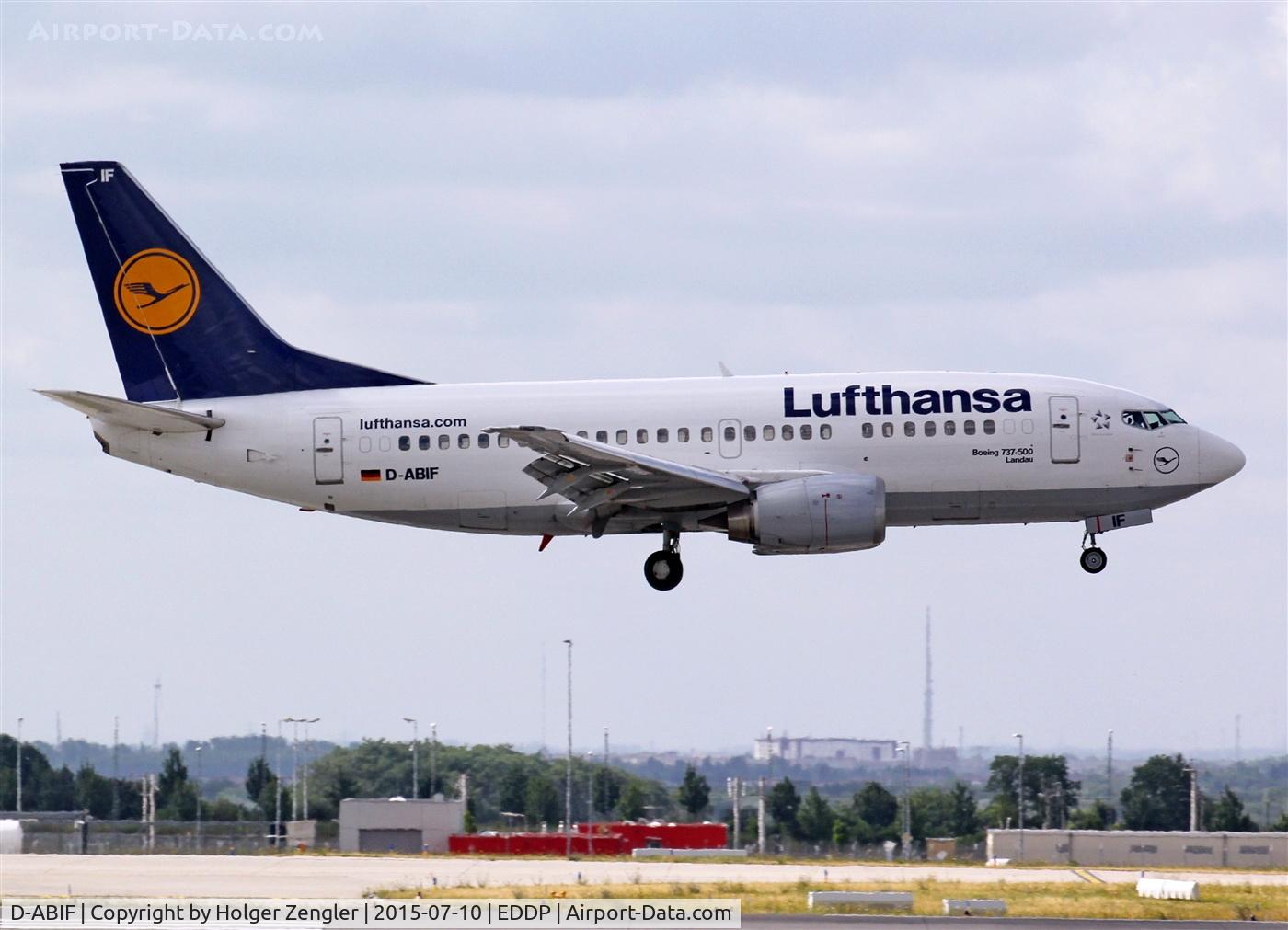 D-ABIF, 1991 Boeing 737-530 C/N 24820, Arrival from FRA is floating down to rwy 26L....