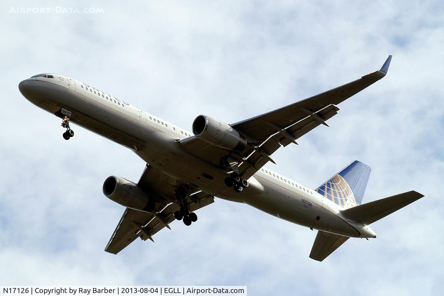 N17126, 1998 Boeing 757-224 C/N 27566, Boeing 757-224 [27566] (United Airlines) Home~G 04/08/2013. On approach 27R.