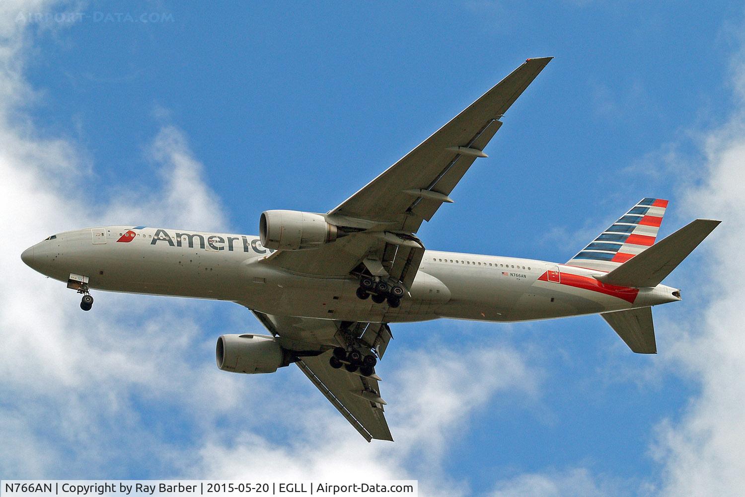 N766AN, 2003 Boeing 777-223/ER C/N 32880, Boeing 777-223ER [32880] (American Airlines) Home~G 20/05/2015. On approach 27R.