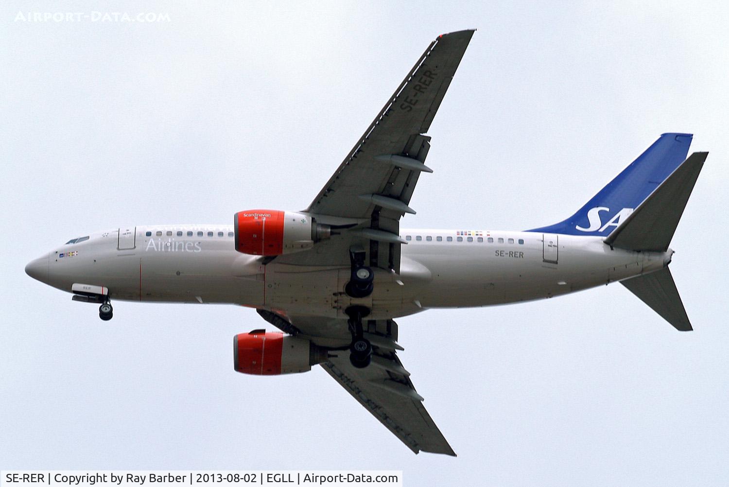 SE-RER, 2000 Boeing 737-7BX C/N 30736, Boeing 737-7BX [30736] (SAS Scandinavian Airlines) Home~G 02/08/2013. On approach 27R.