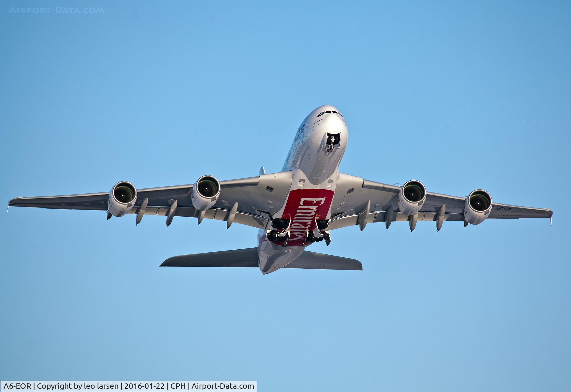 A6-EOR, 2015 Airbus A380-861 C/N 202, Copenhagen 22.1.16