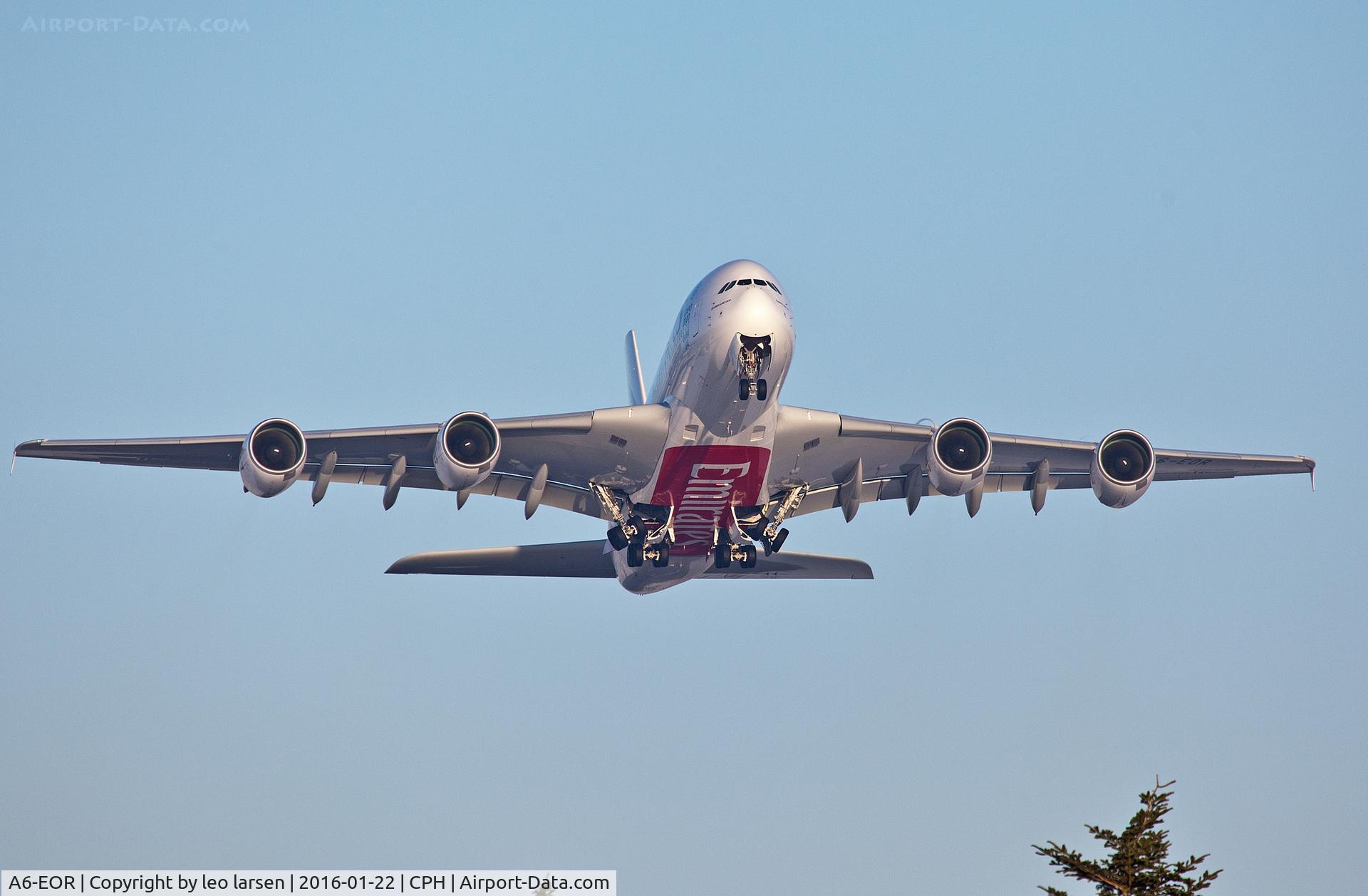 A6-EOR, 2015 Airbus A380-861 C/N 202, Copenhagen 22.1.16