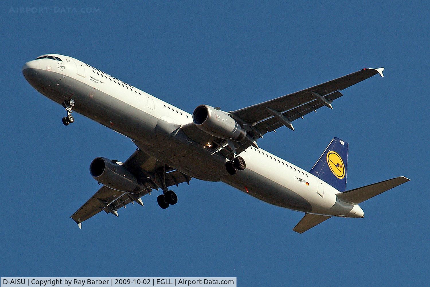 D-AISU, 2009 Airbus A321-231 C/N 4016, Airbus A321-231 [4016] (Lufthansa) Home~G 02/10/2009. On approach 27R.