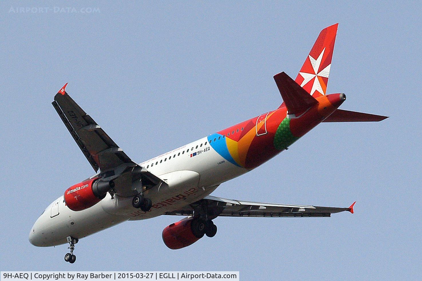 9H-AEQ, 2007 Airbus A320-214 C/N 3068, Airbus A320-214 [3068] (Air Malta) Home~G 27/03/2015. On approach 27R.
