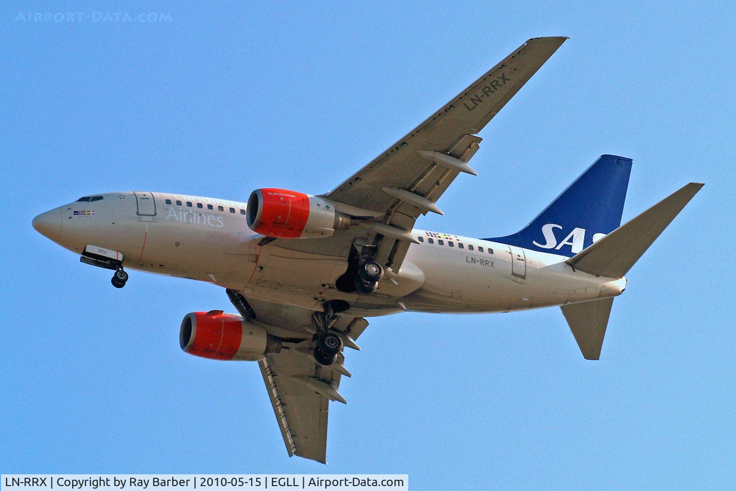 LN-RRX, 1998 Boeing 737-683 C/N 28296, Boeing 737-683 [28296] (SAS Scandinavian Airlines) Home~G 15/05/2010. On approach 27R.
