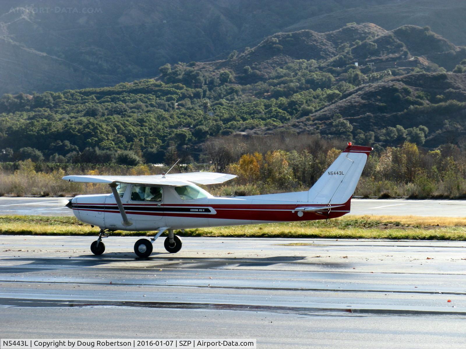 N5443L, 1980 Cessna 152 C/N 15284315, 1980 Cessna 152, Lycoming O-235 115 Hp, landing roll Rwy 04
