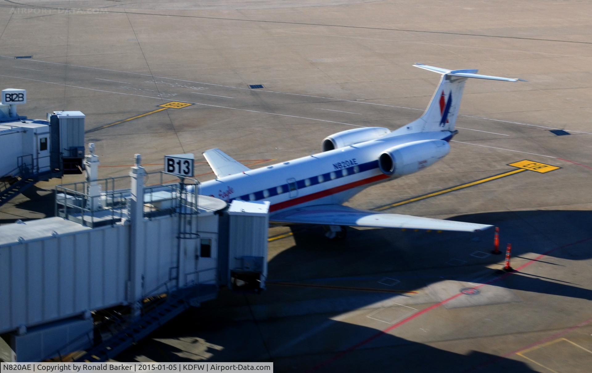 N820AE, 2002 Embraer ERJ-140LR (EMB-135KL) C/N 145576, Gate B13 DFW